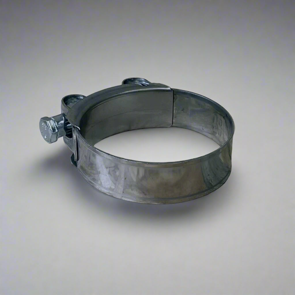 Heavy Duty Bolt & Barrel Clamp for secure, leak-free connections in custom exhaust systems, designed for high-performance and durability