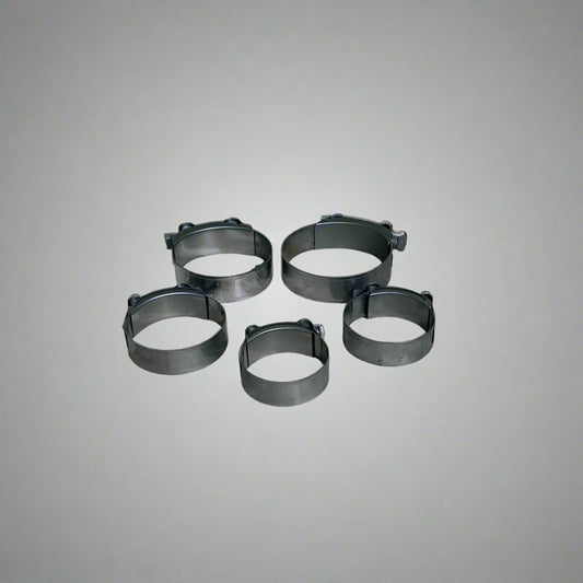 Heavy Duty Bolt & Barrel Clamp for secure, leak-free connections in custom exhaust systems, designed for high-performance and durability.