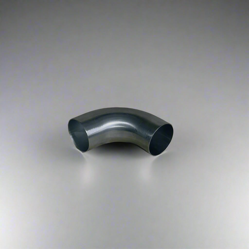 Stainless steel exhaust bends for custom systems, providing durable and precise angles for optimal exhaust flow.