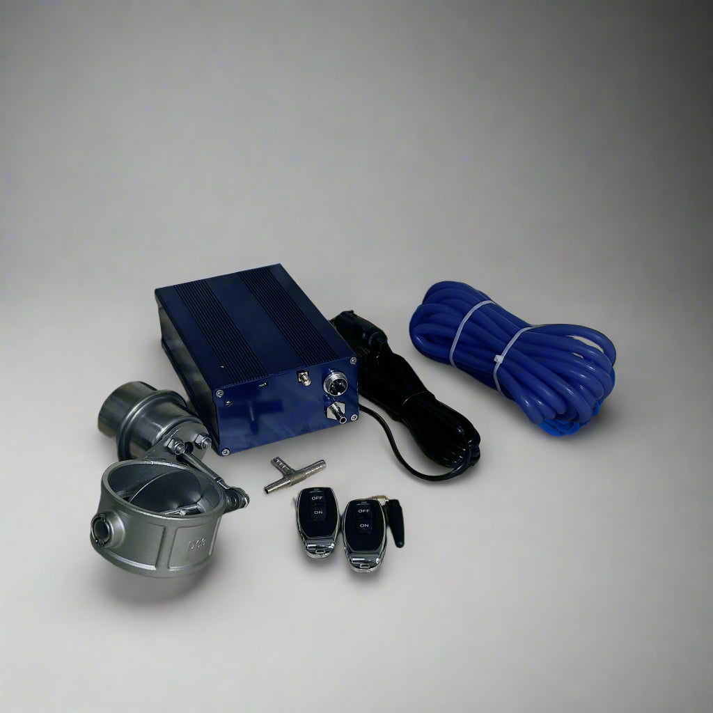 Vacuum valve controller kit for exhaust systems, enabling precise control and adjustment of exhaust flow and sound.